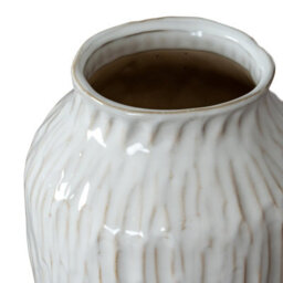 Wyld Haus Windmere White Textured Ceramic Vase 270mm H X 190mm W Cylindrical - thumbnail 3