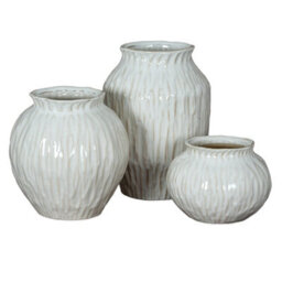 Wyld Haus Windmere White Textured Ceramic Vase 270mm H X 190mm W Cylindrical - thumbnail 5