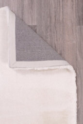 Faux Fur Ivory Plain Shaggy Modern Easy To Clean Polyester Rug For Living Room And Bedroom-60Cm X 110Cm - thumbnail 7