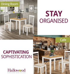 Hallowood Furniture Ledbury Small Dining Table With 2 Chairs In White Painted And Light Oak Finish - thumbnail 6