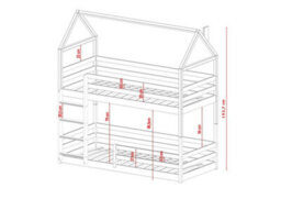 Arte Axel Cashmere 90 X 190Cm House Bunk Bed - Foam Mattresses Included - thumbnail 3