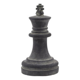 Hill Interiors Amalfi King Chess Piece - Ceramic - L16 X W16 X H28 Cm - Grey