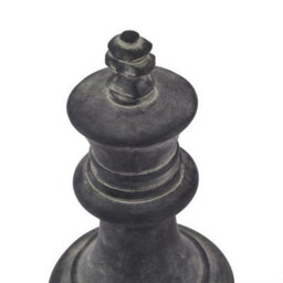 Hill Interiors Amalfi King Chess Piece - Ceramic - L16 X W16 X H28 Cm - Grey - thumbnail 2