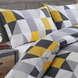 Velosso Ochre Jazz Duvet Cover And Pillowcase Set Double - thumbnail 1