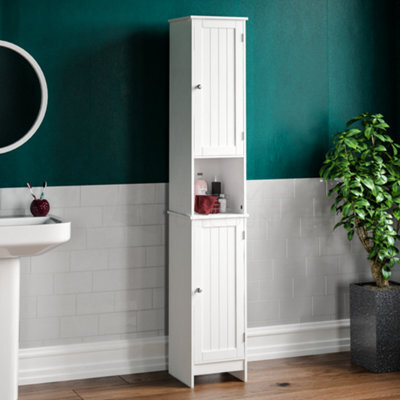 Lassic Bath Vida Priano White 2 Door Tall Bathroom Cabinet - image 1