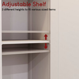 Lassic Bath Vida Priano White 2 Door Tall Bathroom Cabinet - thumbnail 9