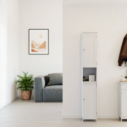 Lassic Bath Vida Priano White 2 Door Tall Bathroom Cabinet - thumbnail 5