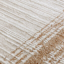 Furniturebox Uk Strata Gold & Cream Sketched Border Rug 120X170 - thumbnail 4