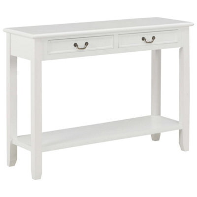 Berkfield Console Table White 110X35X80 Cm Wood - image 1