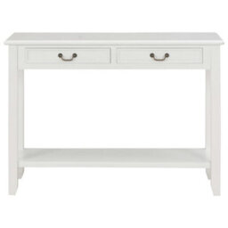 Berkfield Console Table White 110X35X80 Cm Wood - thumbnail 3