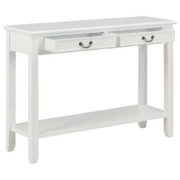 Berkfield Console Table White 110X35X80 Cm Wood - thumbnail 2