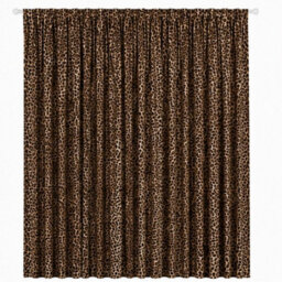 "Smart Living Luxury Elegant Polycotton Lepord Print Curtains- Natural - 66""x72""" - thumbnail 3