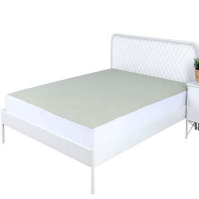 Lancashire Textiles Copper Infused Bamboo Terry Waterproof Mattress Protector - Double - image 1
