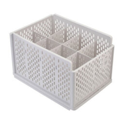 Living And Home 8 Compartments Plastic Stackable Clothes Storage Basket Drawer Organizer 28Cm (W) X 46Cm (D) X 32Cm (H) - thumbnail 4