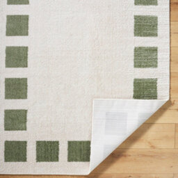 Livabliss Fossay Shaggy-Washable Beige Green Modern Hig Pile Living Bedroom Rug 140 X 200 Cm Easy Care, Non Shedding - thumbnail 4