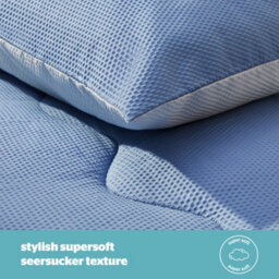 Silentnight Seersucker Coverless Duvet 2.5 Tog Blue/grey - King - thumbnail 4