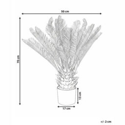 Beliani Artificial Plant Areca Palm Tree 70 Cm Gold - thumbnail 3