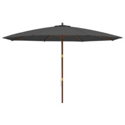 Walplus Garden Parasol With Wooden Pole Anthracite 400X273 Cm - thumbnail 4