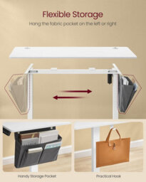 Business Desk, Electric Height-Adjustable Platform With Memory System, Cloud White - thumbnail 4