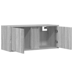 Vidaxl Tv Wall Cabinet With Led Lights Grey Sonoma 80X31X35 Cm - thumbnail 9