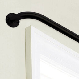 Ameha Blackout Metal Curtain Pole Extendable Heavy Duty Matt Black 160-300 Cm Curtain Rod - thumbnail 2