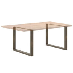 Berkfield Dining Table Legs U-Shaped 3 Pcs Natural Steel 100X(72-73) Cm Steel - thumbnail 8