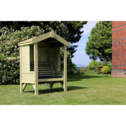 Churnet Valley Garden Furniture Ltd Cottage Arbour - Seats 2 - L90 X W135 X H190 Cm - Min. Assembly Required - Set Of Waterproof Cushions Included - thumbnail 3