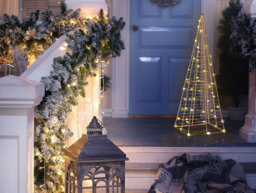 Beliani Outdoor Decoration Led Puksala Christmas Tree 60 Cm Silver - thumbnail 2
