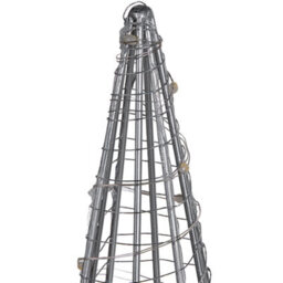 Beliani Outdoor Decoration Led Puksala Christmas Tree 60 Cm Silver - thumbnail 7