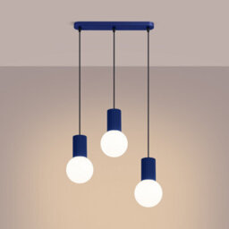 Sollux Lighting Halo Aluminum/glass Ultramarine 3 Lights Modern Pendant Lamps - thumbnail 3