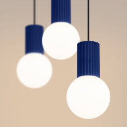 Sollux Lighting Halo Aluminum/glass Ultramarine 3 Lights Modern Pendant Lamps - thumbnail 4
