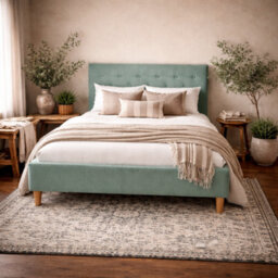 Wyld Haus Kinsale 4Ft6 Double Bed Tufted Velvet Headboard And Footboard - thumbnail 1
