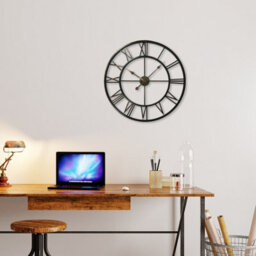 Walplus Roman Numerals No. 56 Oversized Metal Large Wall Clock For Home & Office, Hallway And Livingroom - thumbnail 2