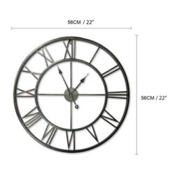 Walplus Roman Numerals No. 56 Oversized Metal Large Wall Clock For Home & Office, Hallway And Livingroom - thumbnail 4