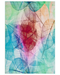 Beliani Multicolour Watercolour Leaf Print Rug 160 X 230Cm Low Pile - Modern - thumbnail 1