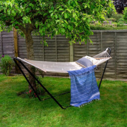 Harbour Housewares Garden Spreader Bar Hammock With Stand - Natural - thumbnail 6