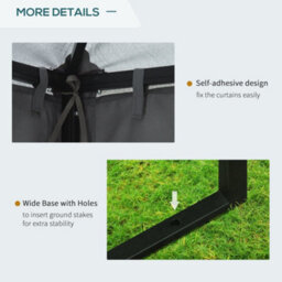 Outsunny 3 X 3M Garden Metal Gazebo Sun Shade Shelter Outdoor Party Tent - thumbnail 5