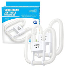 Set Of 2 Fluorescent Light Bulbs 2 Pin Energy Saving 28W Slim Lamp Tube 2D Bulb Long Life Durable High Efficiency Tubes - thumbnail 1