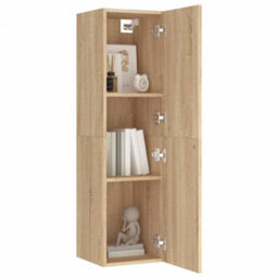 Berkfield Sturdy Tv Cabinet Sonoma Oak 30.5X30X110 Cm Engineered Wood - thumbnail 8