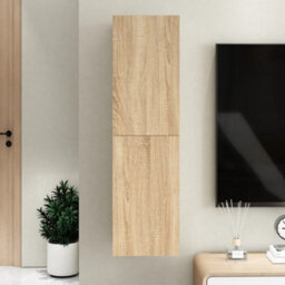 Berkfield Sturdy Tv Cabinet Sonoma Oak 30.5X30X110 Cm Engineered Wood - thumbnail 2