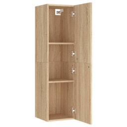 Berkfield Sturdy Tv Cabinet Sonoma Oak 30.5X30X110 Cm Engineered Wood - thumbnail 5