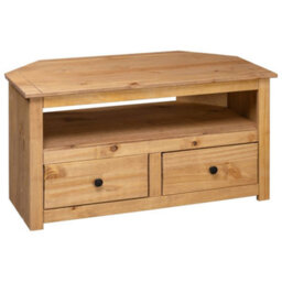 Berkfield Durable Corner Tv Cabinet 93X49X49 Cm Solid Pine Panama Range - thumbnail 4