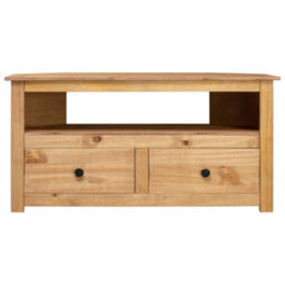 Berkfield Durable Corner Tv Cabinet 93X49X49 Cm Solid Pine Panama Range