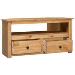 Berkfield Durable Corner Tv Cabinet 93X49X49 Cm Solid Pine Panama Range - thumbnail 3
