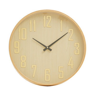 Orsina Functional Natural Wall Clock, Sleek And Sturdy Wall Clock For Kitchen, Versatile Clock For Indoor Outdoor - image 1