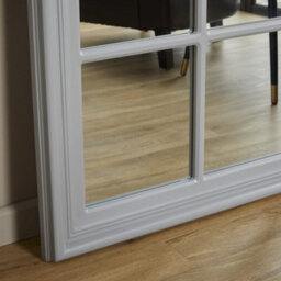 The Online Mirror Shop Window Mirror Cambridge Rectangular Shape With Grey Frame For Hanging In Living Room, Bedroom- H 180Cm X W 90Cm X D 4Cm - thumbnail 3