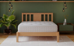 Mia Solid Wooden Bedframe 4Ft Double 5Ft King In Oak Finish Headboard Included - thumbnail 6