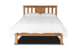 Mia Solid Wooden Bedframe 4Ft Double 5Ft King In Oak Finish Headboard Included - thumbnail 4