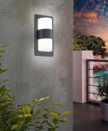 Eglo Cistierna Grey Metal Ip44 Outdoor Wall Light, (D) 18Cm - thumbnail 1