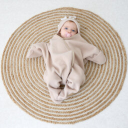 Clair De Lune Oatmeal Star Fleece Wrap Blanket 0-6 Months - thumbnail 5